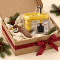 New Cat Parent Kit: Fountain and Chirpy Bird in a gift box